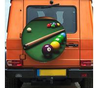 Housse de pneu de 35,6 cm résistante aux intempéries et à la poussière - Protection universelle pour roue de billard - Pour camping-car, remorque, SUV, camion, camping-car