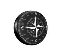 Housse de pneu de rechange pour voiture - Motif boussole - Protection universelle imperméable - Convient pour VUS, RV, remorque, accessoires de roues de voiture (16" - 79 cm)