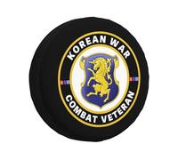 Housse De Pneu De Secours 6E Régiment De Cavalerie, Vétéran De Combat De La Guerre De Corée Couvre-Pneu Portative Couvre-Roues, pour De Nombreux Véhicules, Camion, Camping-Car, 14in