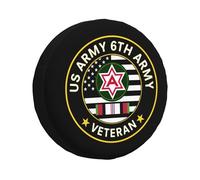 Housse De Pneu De Secours 6E Vétéran D'Afghanistan des États-Unis Couverture De Pneu Imprimé Personnalisée Auto Pneus Sacs, pour Camping-Car, Voiture Accessoire, Voiture, 16in