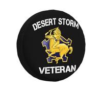 Housse De Pneu De Secours 9E Régiment De Cavalerie Américain, Vétéran De L'Opération Tempête du Désert Couvre-Pneu Anti-Poussière Couvre-Roues, pour Remorque, Camping-Car, 16in