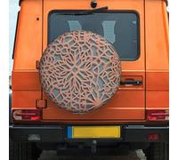 Housse de pneu de secours à motifs colorés corail, 35,6 cm, résistante aux intempéries et à la poussière, ajustement universel pour camping-car, remorque, VUS, camion, camping-car