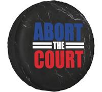 Housse De Pneu De Secours Abandonnez La Cour des Droits Reproductifs Universel Housse De Pneu Imprimé Portative Souple Étui Protecteur, pour SUV, Remorque, Les Pneus, 14in