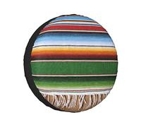 Housse de Pneu de Secours Boho Serape Couverture avec Rayures et Lignes Horizontales Cultures Authentiques Protections de Roue imperméables Housses de Roue universelles pour remorque RV SUV Camion C