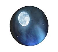 Housse de Pneu de Secours Ciel Nocturne avec étoiles Univers de la Pleine Lune Espace Corps célestes Protections de Roue de soirée Romantique Housses de Roue résistantes aux intempéries Ajustement u