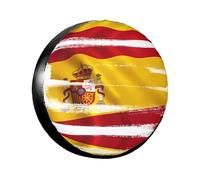 Housse de pneu de secours de 43,2 cm - Motif drapeau de l'Espagne - Housse de pneu universelle, imperméable, protection solaire, pour Jeep Truck