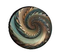 Housse de pneu de secours étanche multicouche en spirale anti-poussière - Housse de roue de secours universelle pour remorque, VUS, camion, camping-car, voyage - 71,1 cm
