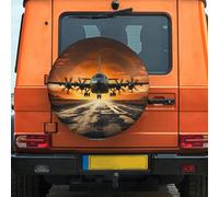 Housse de pneu de secours imperméable à l'eau et à la poussière - Coupe-vent - Protection de pneu d'avion pour atterrissage sur pistes - Taille universelle pour remorques, camping-cars, camions de