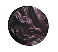 Housse de pneu de secours imperméable à l'eau - Housses de roue à fond violet - Housses de roues de secours universelles pour remorque, VUS, camion, camping-car, voyage - 71,1 cm