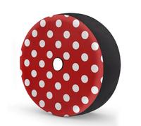 Housse de pneu de secours imperméable à pois rouges et blancs avec trou de caméra de recul - Housse de pneu imperméable pour remorque, VUS, camion et de nombreux véhicules de 43,2 cm