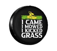 Housse De Pneu De Secours Je suis Venu, J'Ai Tondu, J'Ai Botté l'herbe Pneu De Rechange Coque Anti-Poussière Portative Auto Pneus Sacs, pour Les Pneus, Camping-Car, Voiture Accessoire, 17in