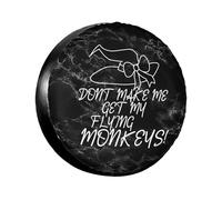 Housse De Pneu De Secours Ne M'Obligez Pas À Appeler Mes Singes Volants Pneu De Rechange Coque Portative Anti-Poussière Couvre-Roues, pour Camping-Car, Voiture Accessoire, Voiture, 14in