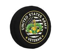 Housse De Pneu De Secours Nous, 3E Régiment De Cavalerie, Vétérans Pneu De Rechange Coque Personnalisée Anti-Poussière Souple Étui Protecteur, pour Voiture Accessoire, Remorque, SUV, 14in