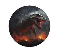 Housse de pneu de secours Red Magma Flying Dragons pour remorque de camping-car, imperméable et anti-poussière - Ajustement universel pour SUV, camion, remorque de voyage, 38,1 cm