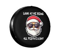 Housse De Pneu De Secours Regarde-Moi, Tout Festif Et Tout Ça Pneu De Rechange Coque Imprimé Portative Auto Pneus Sacs, pour Camping-Car, Camion, Voiture Accessoire, 14in