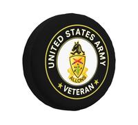 Housse De Pneu De Secours Vétéran du 11E Régiment De Cavalerie Blindée Pneu De Rechange Coque Anti-Poussière Personnalisée Souple Étui Protecteur, pour Camping-Car, Camion, Les Pneus, 14in