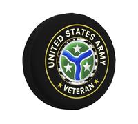 Housse De Pneu De Secours Vétéran du 278E Régiment De Cavalerie Blindée Américaine Pneu De Rechange Coque Imprimé Portative Souple Étui Protecteur, pour Voiture, Les Pneus, 14in