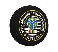 Housse De Pneu De Secours Vétéran du 278E Régiment De Cavalerie Blindée De La Guerre du Golfe Pneu De Rechange Coque Imprimé Souple Étui Protecteur, pour Camion, Camping-Car, 14in