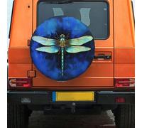 Housse De Pneu Dragonfly on Blue Background Housses De Protection pour Pneus Étanche Couverture De Pneu Durable Protection pour Caravanes SUV Camping-Car 14 inch