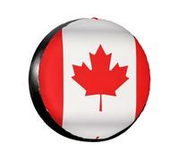 Housse de pneu drapeau canadien de 35,6 à 43,2 cm de diamètre pour remorque, voiture, camion, PVC, étanche, protection anti-poussière