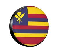 Housse de pneu drapeau du royaume d'Hawaï 35,6 à 43,2 cm de diamètre pour remorque, voiture, camion, PVC, étanche, protection anti-poussière