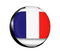 Housse de pneu drapeau français de 35,6 à 43,2 cm de diamètre pour remorque, voiture, camion, PVC, étanche, protection anti-poussière