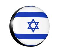 Housse de pneu drapeau israélien de 35,6 à 43,2 cm de diamètre pour remorque, voiture, camion, PVC, étanche, protection anti-poussière
