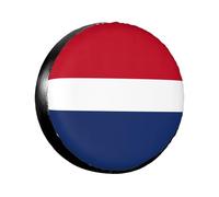 Housse de pneu drapeau néerlandais de 35,6 à 43,2 cm de diamètre pour remorque, voiture, camion, PVC, étanche, protection anti-poussière