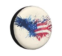 Housse de Pneu Eagle American Flag - Protection Anti-poussière et Solaire, pour remorque, Camping-Car, SUV et Plus Encore