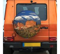 Housse De Pneu Pikes Peak Colorado Protection Poussière Housse De Roue De Secours Universelles Protections De Pneus De Roue pour Véhicule SUV Camping-Car 16 inch