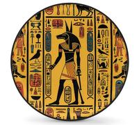 Housse de pneu universelle à motif hiéroglyphes égyptiens pour voiture, VUS, camping-car, remorque, camion, imperméable, anti-poussière et universelle de 43,2 cm, housse de pneu de secours toutes