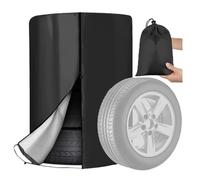 Housse de Pneu Universelle,Housses Protection Roue de Secours Imperméable Pneus Sac Rangement Anti-Poussière,Saisonniers Pneus Stockage Voiture Couvre-pneus,Noir,65x90cm/25.6x35.4in