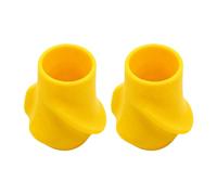Housse de Poignée Confortable en Silicone pour Entraîneur de Raquette de Tennis, Ensemble de 2 Pièces pour Débutants (Yellow)