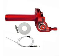 Housse de poignée d'accélérateur de moto fabriquée à partir d'alliage d'aluminium pour un réglage fluide de l'accélérateur, s'adapte à la plupart des motos avec guidon de 2,2 cm (rouge)