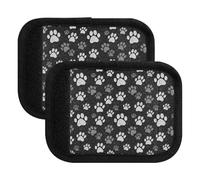 Housse de poignée de bagage - Motif empreintes de pattes grises - Pour sac de courses, Impressions de pattes grises mignonnes, one sizex4