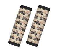 Housse de poignée de bagage rétro rouge imprimé moto pour valise, étiquettes d'identification pour valises