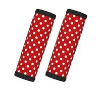 Housse de poignée de bagage souple à pois rouge vintage pour valise, étiquettes d'identification pour valises