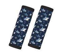 Housse de poignée de bagage souple avec imprimé requins bleus pour valise, étiquettes d'identification pour valises