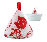 Housse de Poignée de Casserole Triangle Isolante | Mitaines de Four | Protecteur Antidérapant avec Design Chat pour Cuisine Fumoir Barbecue Camping