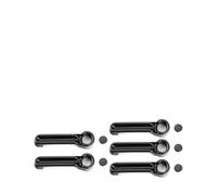 Housse de poignée de porte de rechange pour Jeep Wrangler pour JK pour JKU pour Liberty 2007-2018 - Garniture moulée pour poignée de porte de voiture chromée (rouge) (noir)