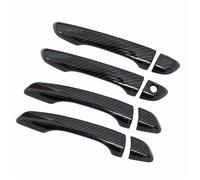 Housse de poignée de porte extérieure de voiture compatible avec Hyundai pour Accent 2017, 2018, 2019, 2020 et 2021 en fibre de carbone chromée pour poignée de portière de voiture (style 2) (style 2)