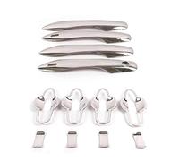 Housse de poignée de porte extérieure de voiture, couvercle de poignée de porte, bol de décoration, garniture pour Toyota pour Corolla 2021 (couleur : ensemble complet argent) (ensemble complet argent