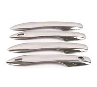 Housse de poignée de porte extérieure de voiture, couvercle de poignée de porte, bol de décoration, garniture pour Toyota pour Corolla 2021 (couleur : ensemble complet argent) (poignée argent)