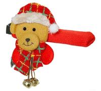 Housse de poignée de porte festive avec motif Père Noël et clochette de dessin animé, tissu doux qui protège les boutons et ajoute de la joie à n'importe quelle pièce (D)