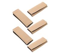 Housse de Poignée de Toit Voiture Beige en Cuir Pu, Lot de 5 | Prise Confortable, Recouvre Poignées Usées, Installation Simple, pour Entrée et Sortie du Véhicule
