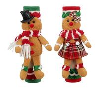 Housse de poignée pour porte de Noël, housse de poignée pour réfrigérateur de Noël, 2 housses de poignée pour porte de réfrigérateur, lave-vaisselle, Gingerbread Man, housse de poignée pour porte de