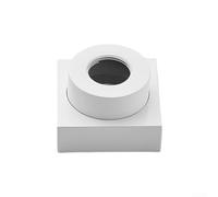 Housse de pommeau de douche carrée réglable, fixation murale, couvercle de robinet mélangeur surélevé rétractable blanc pour décoration de salle de bain (blanc)