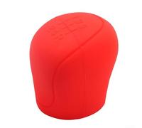 Housse de pommeau de levier de vitesse à 5 vitesses, en silicone, convient pour les véhicules manuels et automatiques (rouge)