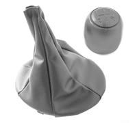 Housse de pommeau de levier de vitesse | pour Fiat 500 2007-2013 et Panda 2003-2012 | 5 vitesses ABS avec cuir PU | Pièce de rechange intérieure grise