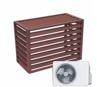 Housse de pompe à chaleur Air Source - Clôture d'intimité en aluminium pour climatiseur - Dessus plat gris pour condensateur - Dimensions (L x l x H) : 120 x 70 x 150 cm